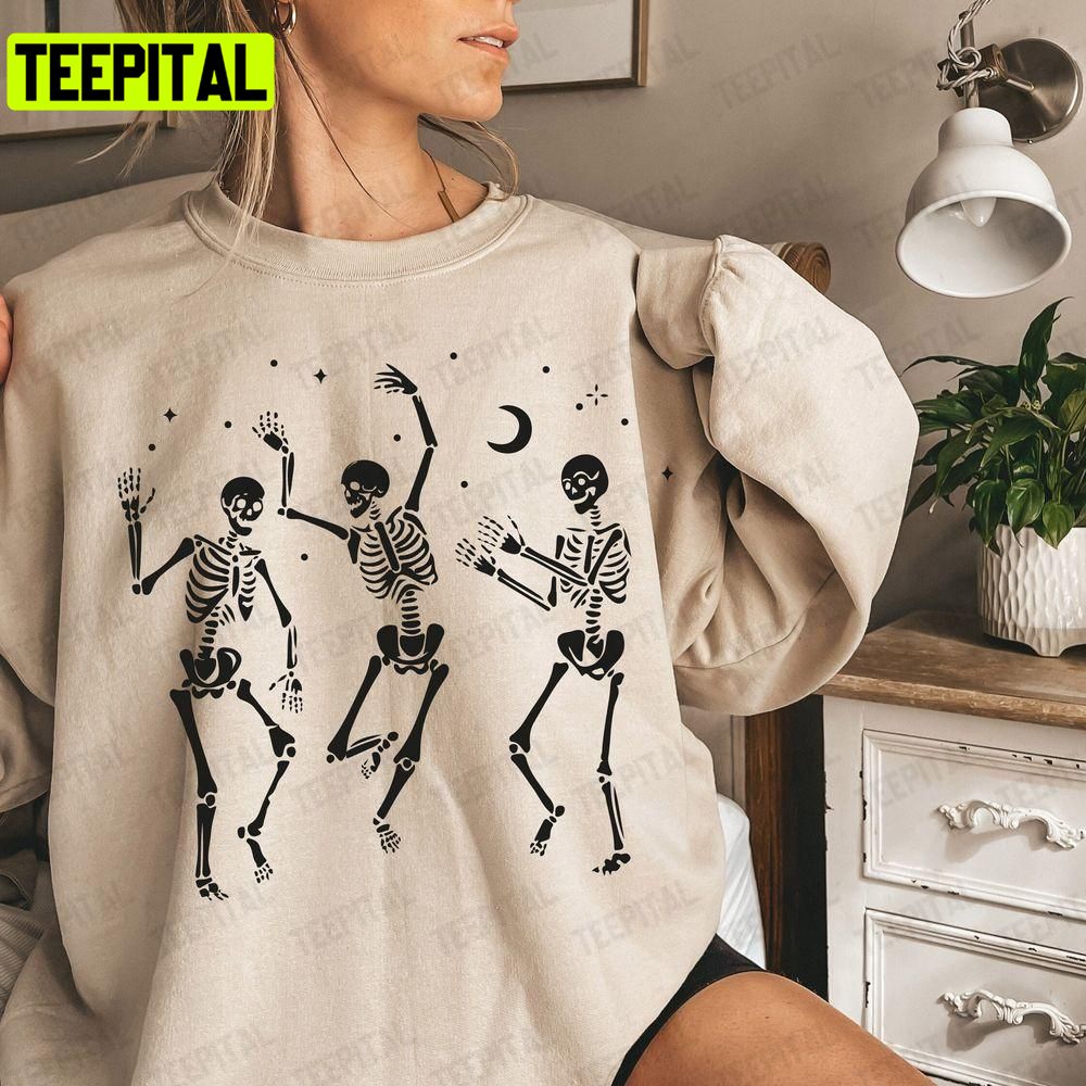 Happy Halloween Party Dancing Skeleton Unisex T-Shirt Sweatshirt Hoodie Happy Halloween Party Dancing Skeleton Unisex T-Shirt Sweatshirt Hoodie