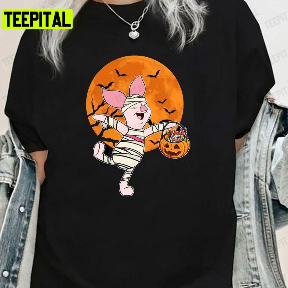 Piglet Mummy Pumpkin Winnie The Pooh Halloween Unisex T-Shirt Sweatshirt Hoodie Piglet Mummy Pumpkin Winnie The Pooh Halloween Unisex T-Shirt Sweatshirt Hoodie