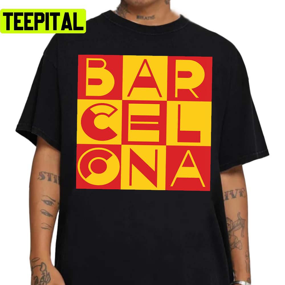 Barcelona Red Square Logo Unisex Sweatshirt Barcelona Red Square Logo Unisex Sweatshirt