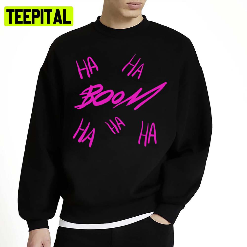 Boom Ha Ha Ha Pink Black Bg Arcane Unisex Sweatshirt Boom Ha Ha Ha Pink Black Bg Arcane Unisex Sweatshirt