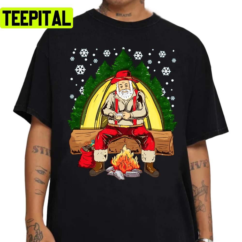 Camping Santa Camp Fire Camper Christmas Unisex Sweatshirt Camping Santa Camp Fire Camper Christmas Unisex Sweatshirt
