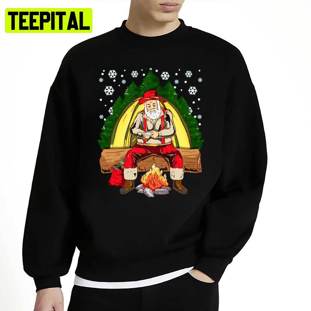 Camping Santa Camp Fire Camper Christmas Unisex Sweatshirt Camping Santa Camp Fire Camper Christmas Unisex Sweatshirt