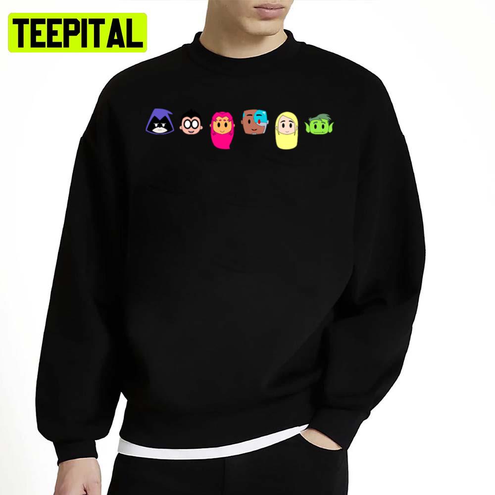 Chibi Teen Titan Heads Unisex Sweatshirt Chibi Teen Titan Heads Unisex Sweatshirt