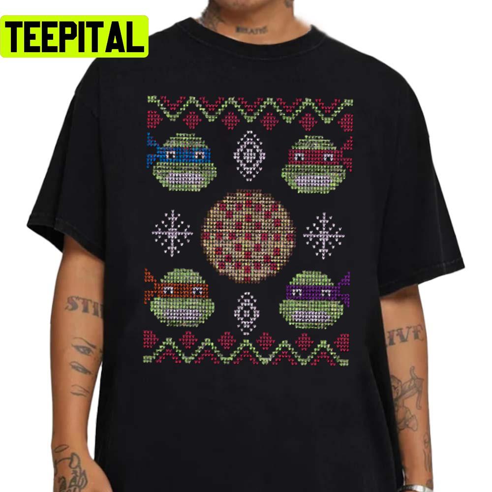 Christmas Pizza For Ninja Turtle Unisex Sweatshirt Christmas Pizza For Ninja Turtle Unisex Sweatshirt