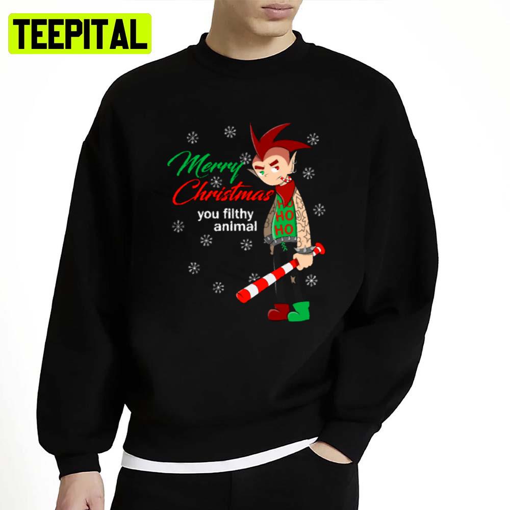 Christmas Punk You Shitty Animal Unisex Sweatshirt Christmas Punk You Shitty Animal Unisex Sweatshirt