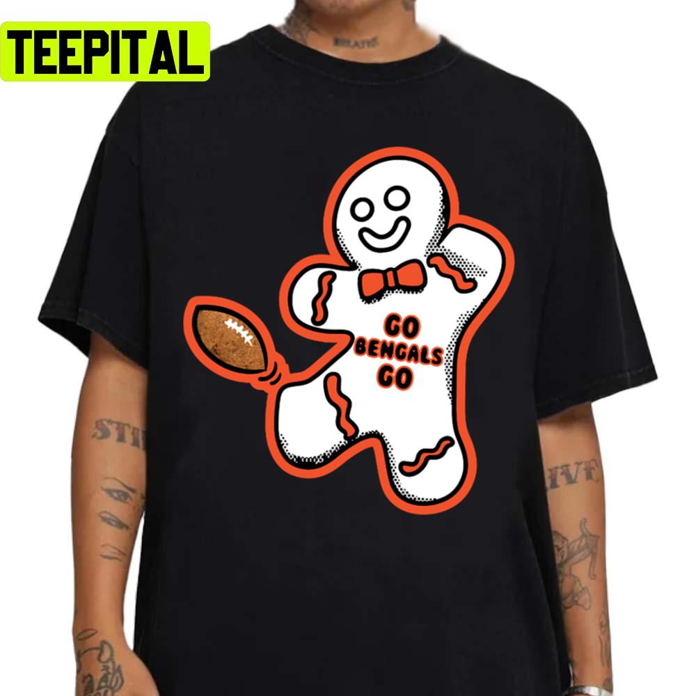Cincinnati Bengals Gingerbread Man Sweatshirt Cincinnati Bengals Gingerbread Man Sweatshirt