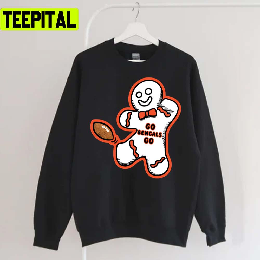 Cincinnati Bengals Gingerbread Man Sweatshirt Cincinnati Bengals Gingerbread Man Sweatshirt