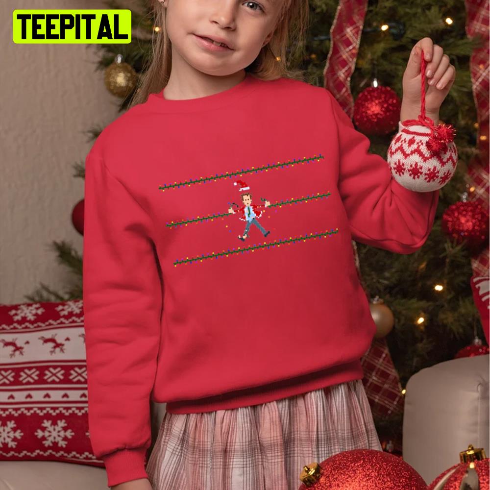 Clark Christmas In Pixel Art Unisex Sweatshirt Clark Christmas In Pixel Art Unisex Sweatshirt
