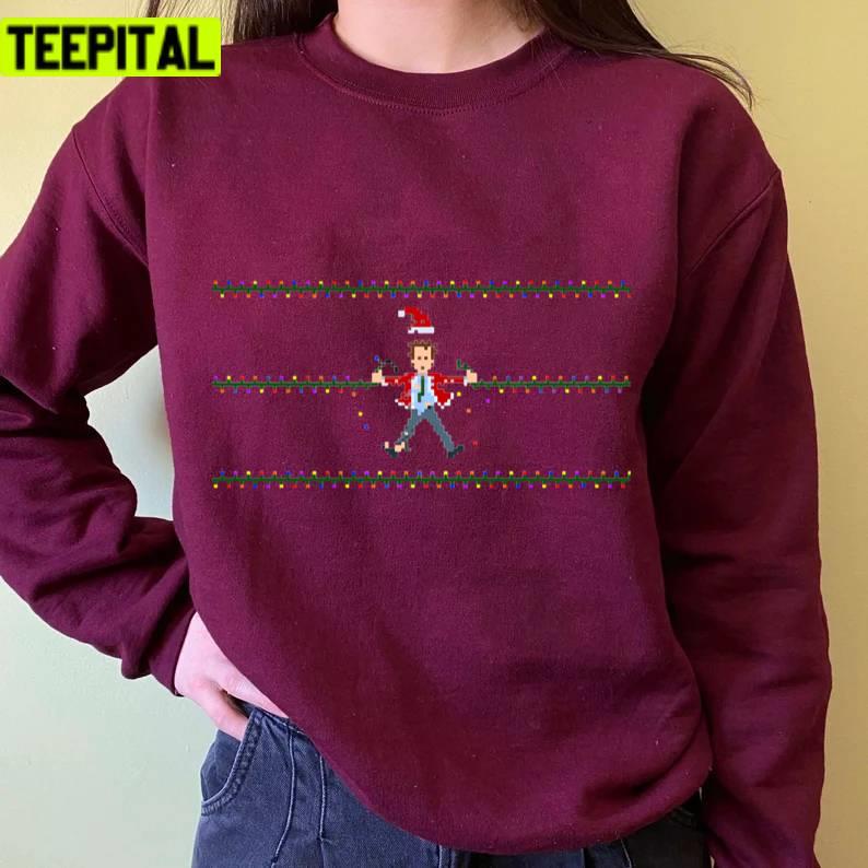 Clark Christmas In Pixel Art Unisex Sweatshirt Clark Christmas In Pixel Art Unisex Sweatshirt