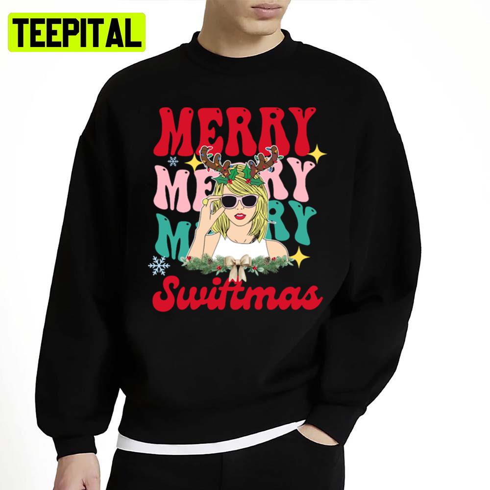 Cool Taylor Fanart Merry Swiftmas Unisex Sweatshirt Cool Taylor Fanart Merry Swiftmas Unisex Sweatshirt