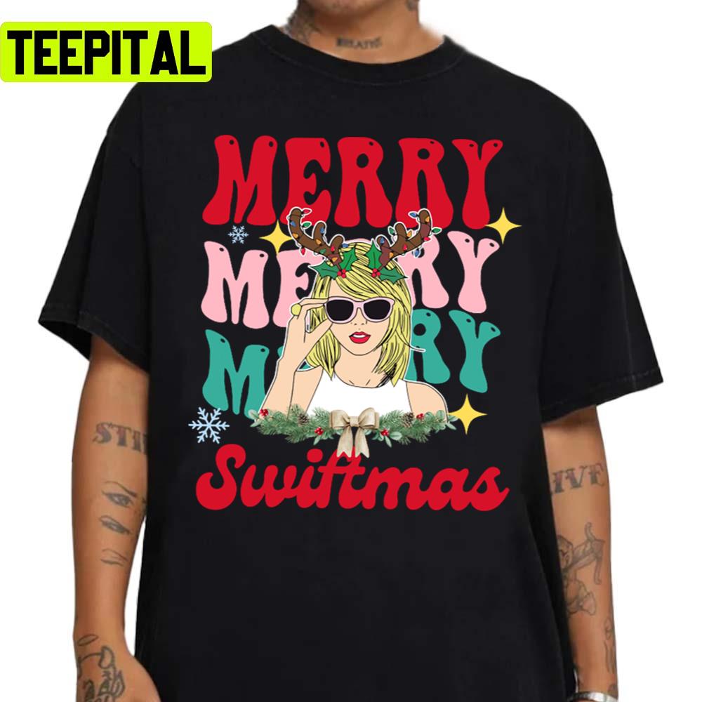 Cool Taylor Fanart Merry Swiftmas Unisex Sweatshirt Cool Taylor Fanart Merry Swiftmas Unisex Sweatshirt
