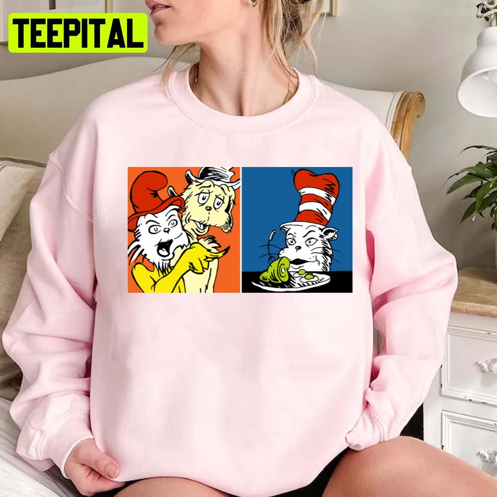 Dr Seuss The Cat In The Meme Christmas Unisex Sweatshirt Dr Seuss The Cat In The Meme Christmas Unisex Sweatshirt