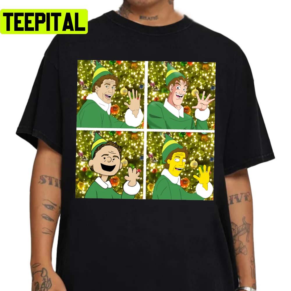 Elf In Various Styles Xmas Holiday Sweatshirt Elf In Various Styles Xmas Holiday Sweatshirt