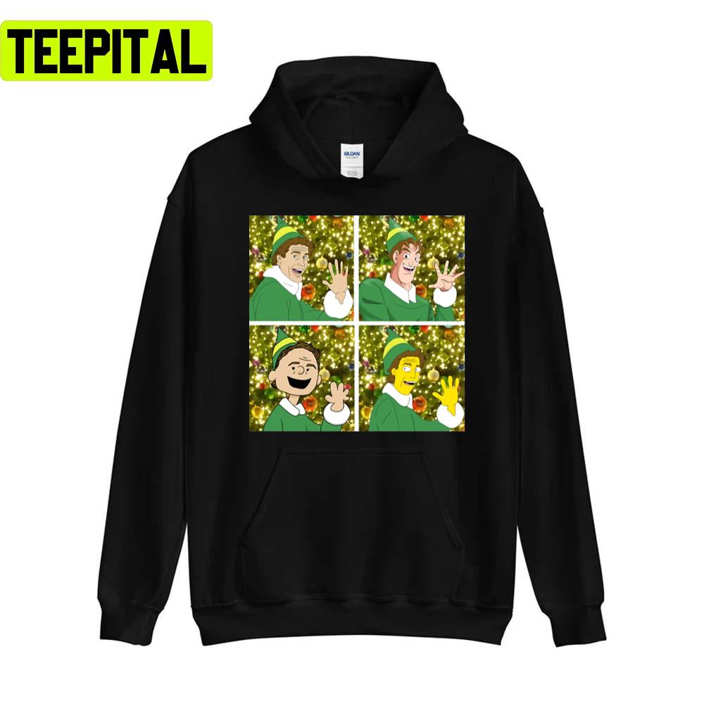 Elf In Various Styles Xmas Holiday Sweatshirt Elf In Various Styles Xmas Holiday Sweatshirt