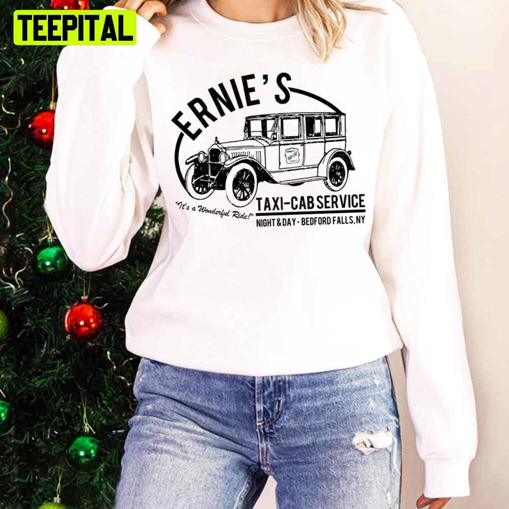 Ernie's Taxi Cab Service Holiday Sweatshirt Ernie's Taxi Cab Service Holiday Sweatshirt