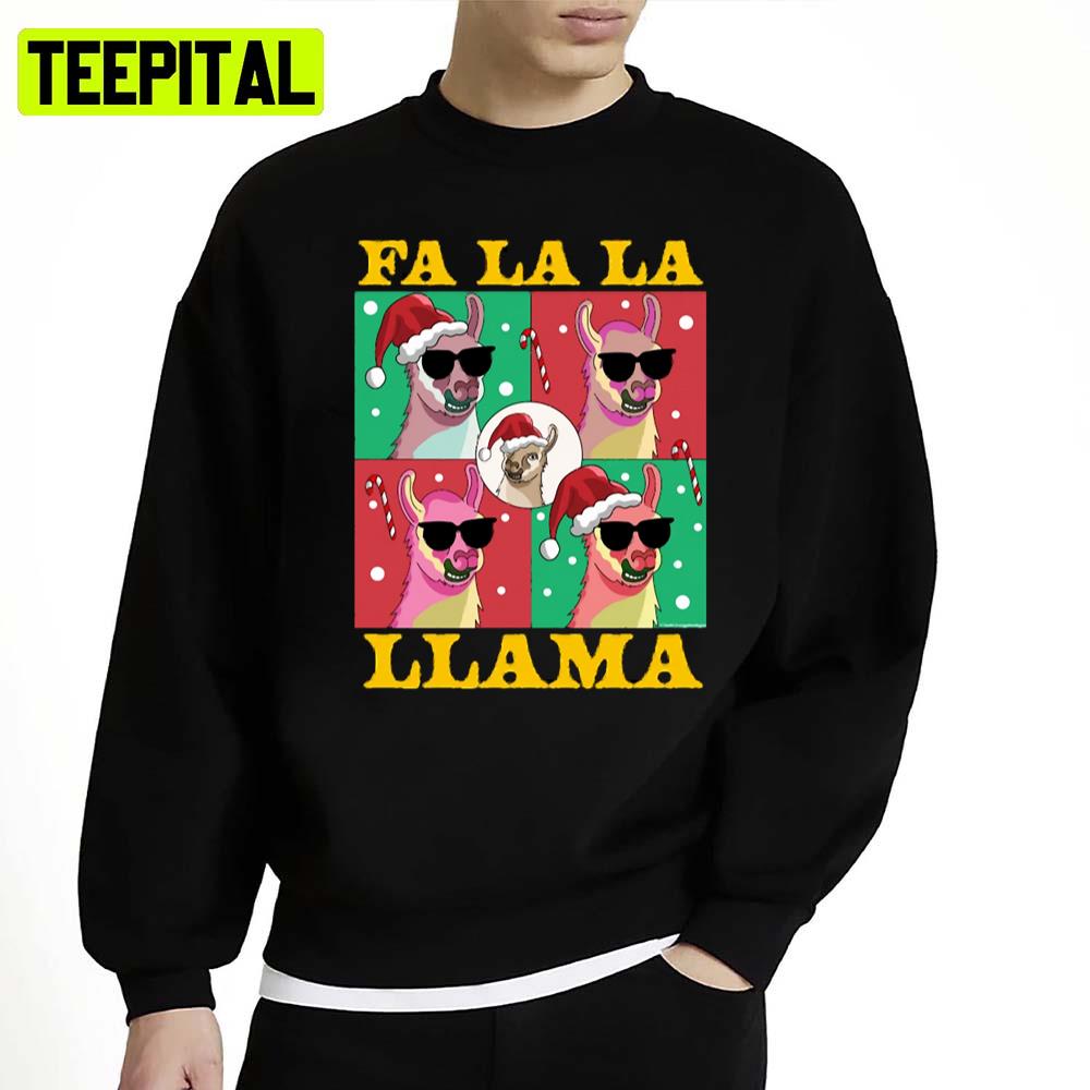 Fa La La Llama Funny Christmas Falala Llama With Santa Hat Unisex Sweatshirt Fa La La Llama Funny Christmas Falala Llama With Santa Hat Unisex Sweatshirt