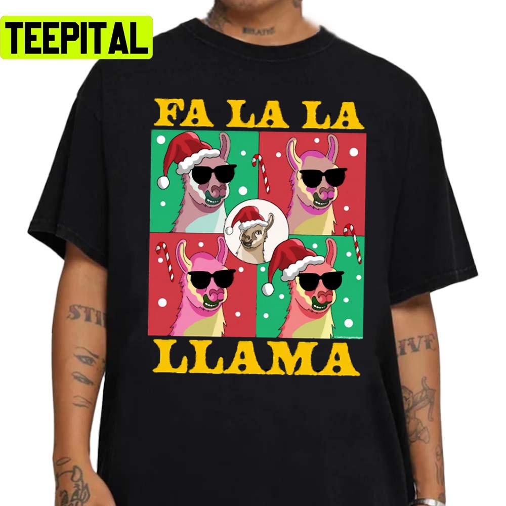 Fa La La Llama Funny Christmas Falala Llama With Santa Hat Unisex Sweatshirt Fa La La Llama Funny Christmas Falala Llama With Santa Hat Unisex Sweatshirt