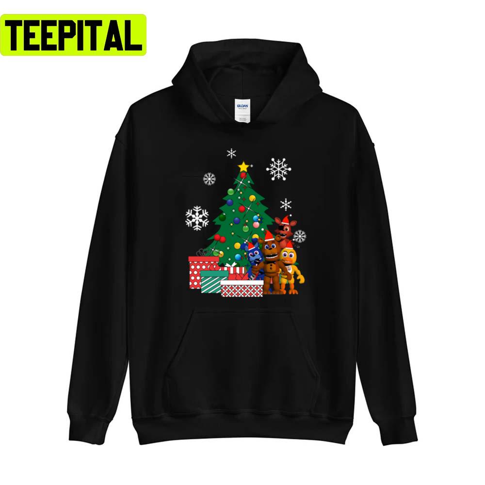 Five Nights At Freddys Around The Xmas Tree Holiday Sweatshirt Five Nights At Freddys Around The Xmas Tree Holiday Sweatshirt