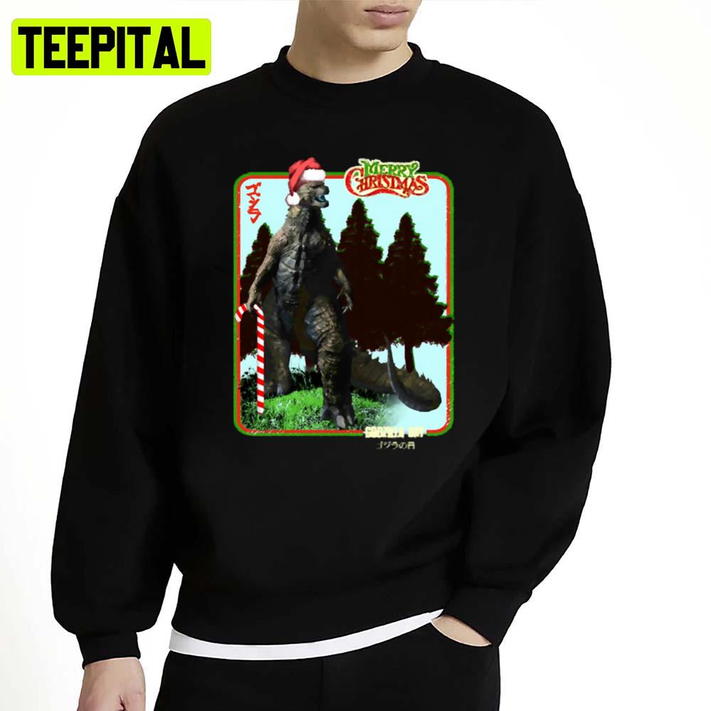 Godzilla Christmas Candy Cane Unisex Sweatshirt Godzilla Christmas Candy Cane Unisex Sweatshirt