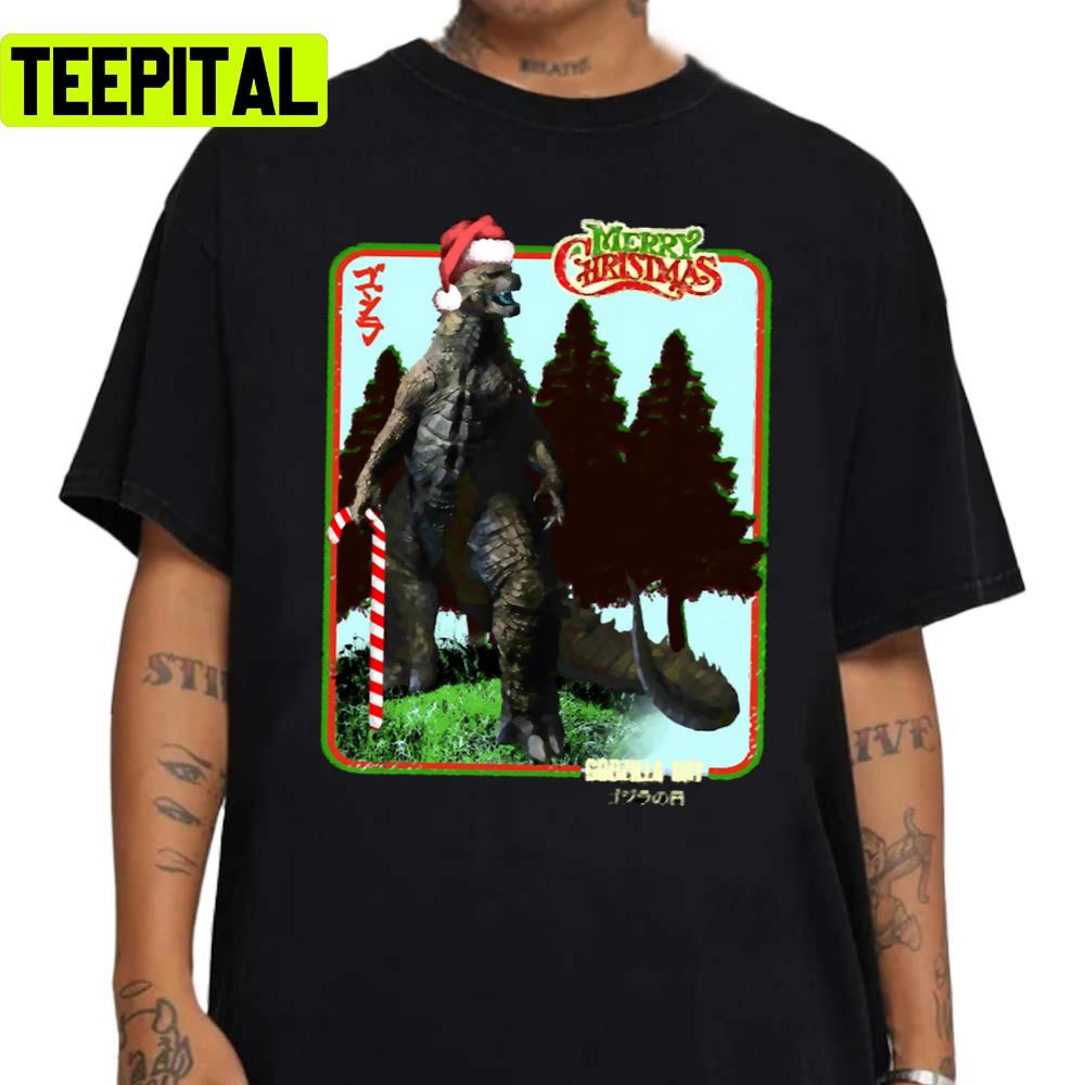 Godzilla Christmas Candy Cane Unisex Sweatshirt Godzilla Christmas Candy Cane Unisex Sweatshirt