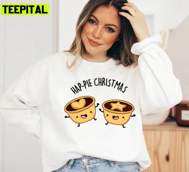 Hap Pie Xmas Funny Yxmas Pun Holiday Sweatshirt Hap Pie Xmas Funny Yxmas Pun Holiday Sweatshirt