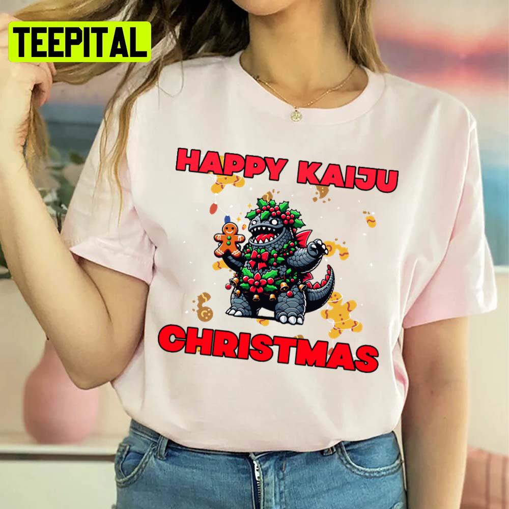 Happy Kaiju Christmas Unisex Sweatshirt Happy Kaiju Christmas Unisex Sweatshirt