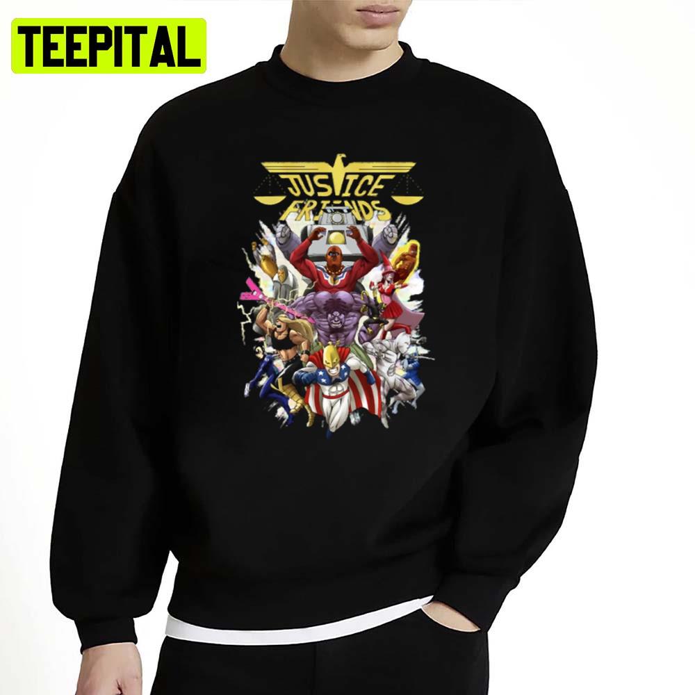 Justice Friends Vintage Superheroes Unisex Sweatshirt Justice Friends Vintage Superheroes Unisex Sweatshirt