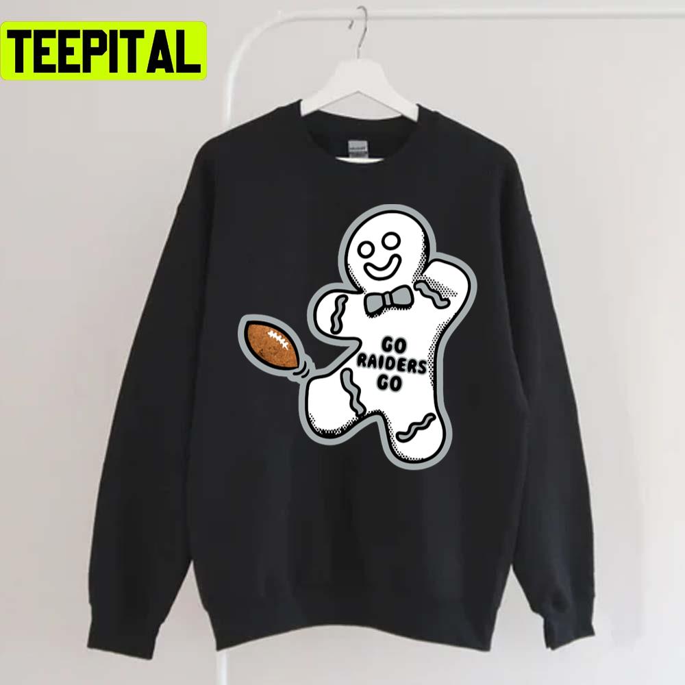 Las Vegas Raiders Gingerbread Man Sweatshirt Las Vegas Raiders Gingerbread Man Sweatshirt