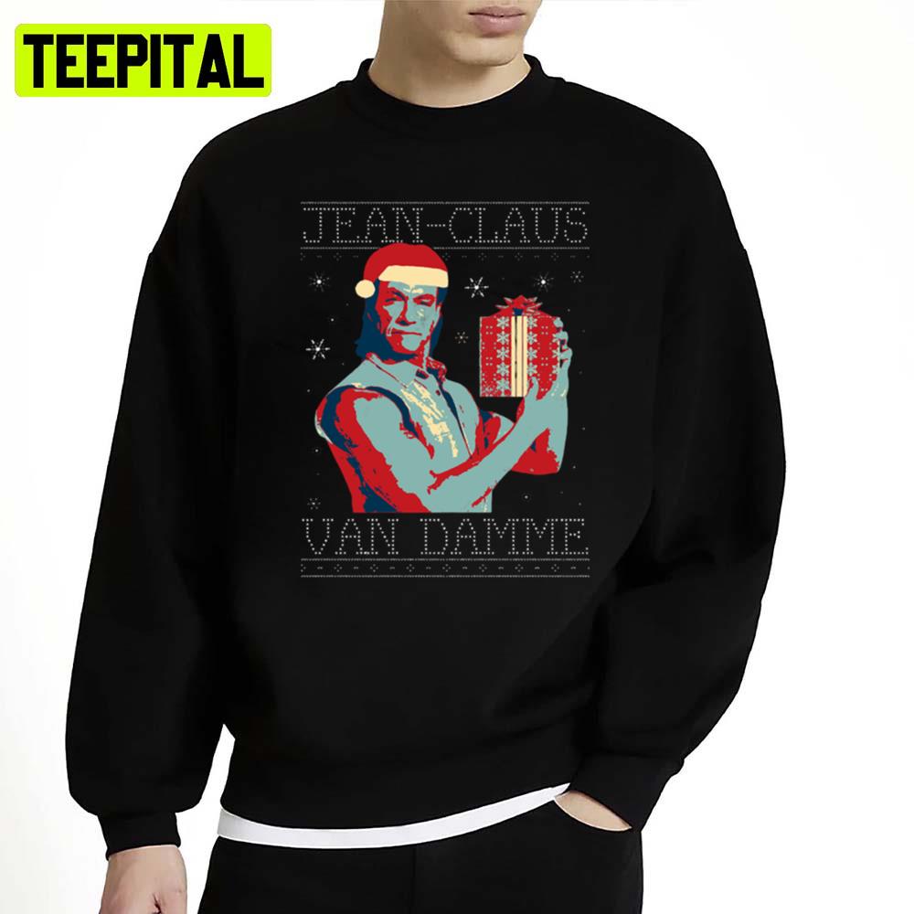 Meme Jean Claus Van Damme Christmas Unisex Sweatshirt Meme Jean Claus Van Damme Christmas Unisex Sweatshirt