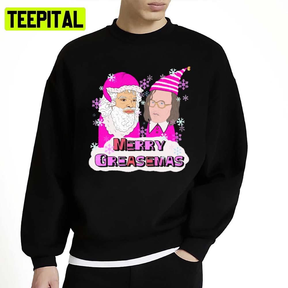 Merry Greasemas In Pink Christmas Unisex Sweatshirt Merry Greasemas In Pink Christmas Unisex Sweatshirt
