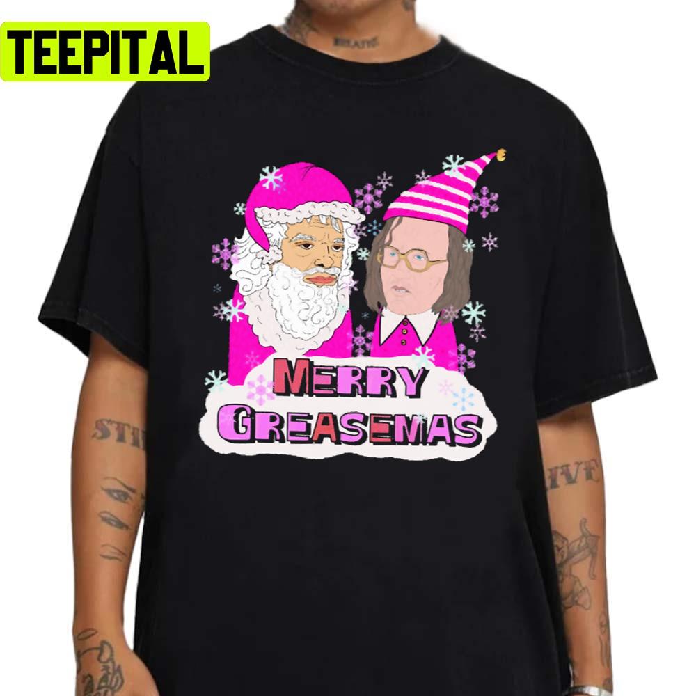 Merry Greasemas In Pink Christmas Unisex Sweatshirt Merry Greasemas In Pink Christmas Unisex Sweatshirt
