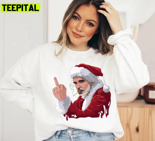 Middle Finger Bad Santa Unisex Sweatshirt Middle Finger Bad Santa Unisex Sweatshirt