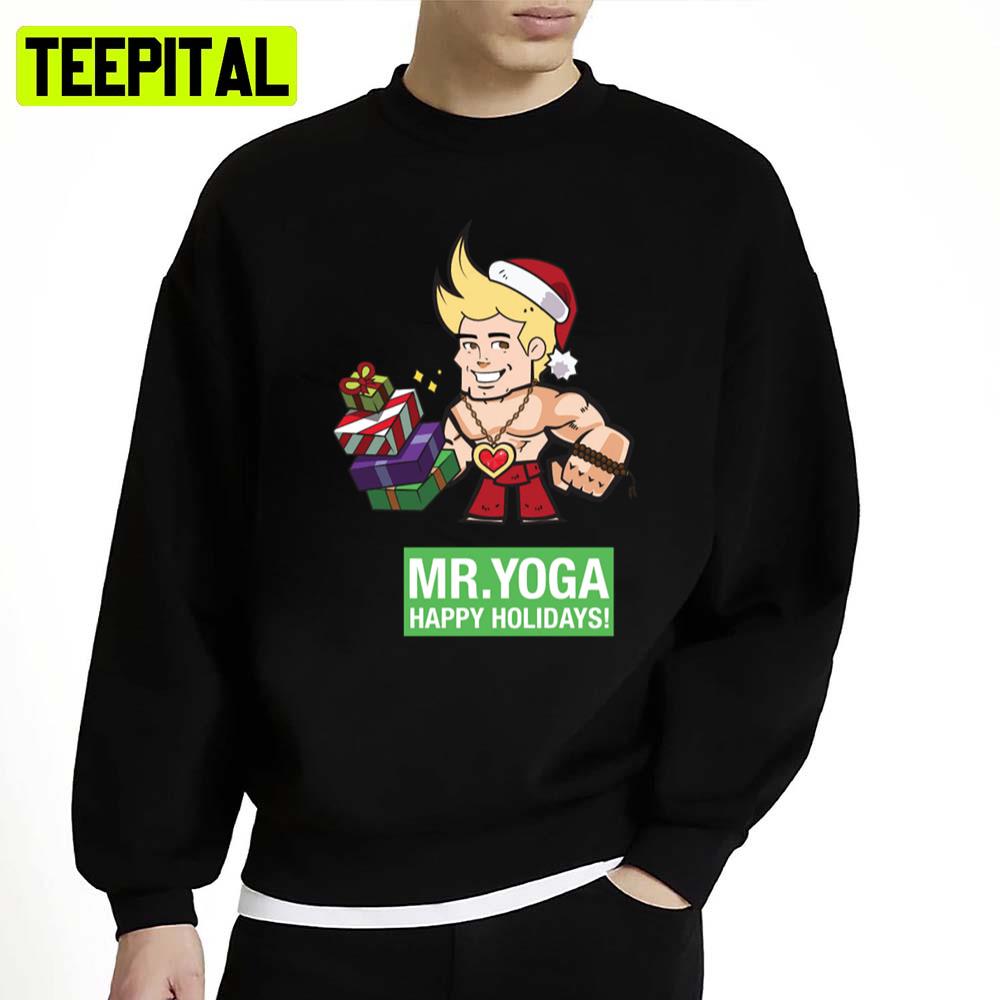 Mr Yoga Happy Holidays Unisex Sweatshirt Mr Yoga Happy Holidays Unisex Sweatshirt