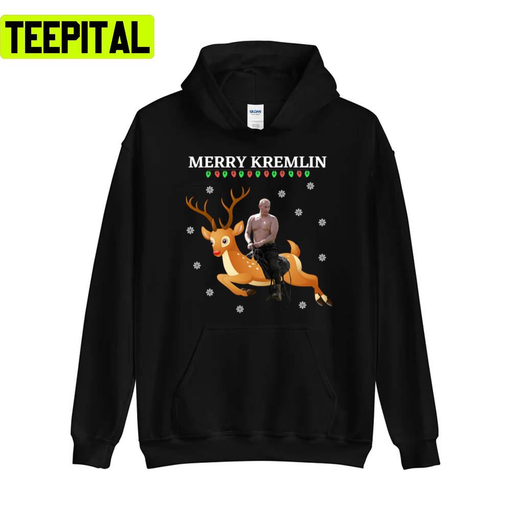 Putin Riding Reindeer Christmas Sweatshirt Putin Riding Reindeer Christmas Sweatshirt