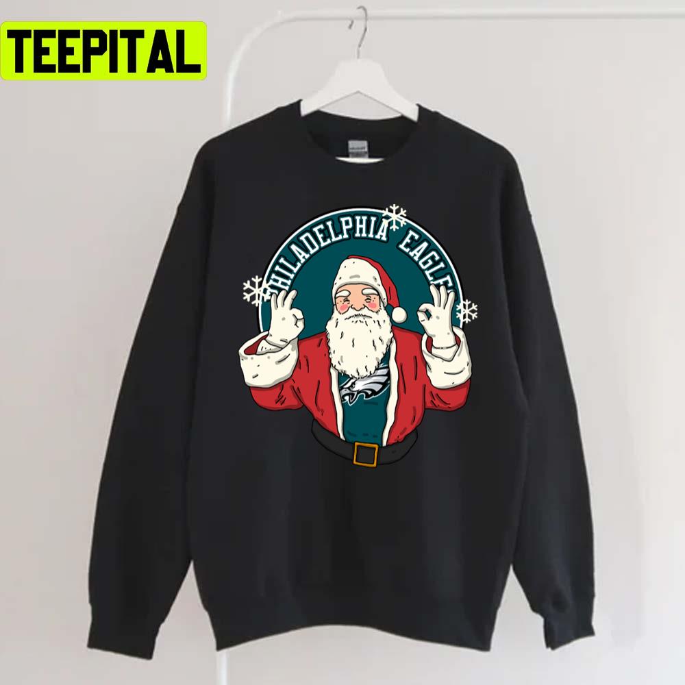 Santa Claus Loves Philadelphia Eagles Sweatshirt Santa Claus Loves Philadelphia Eagles Sweatshirt
