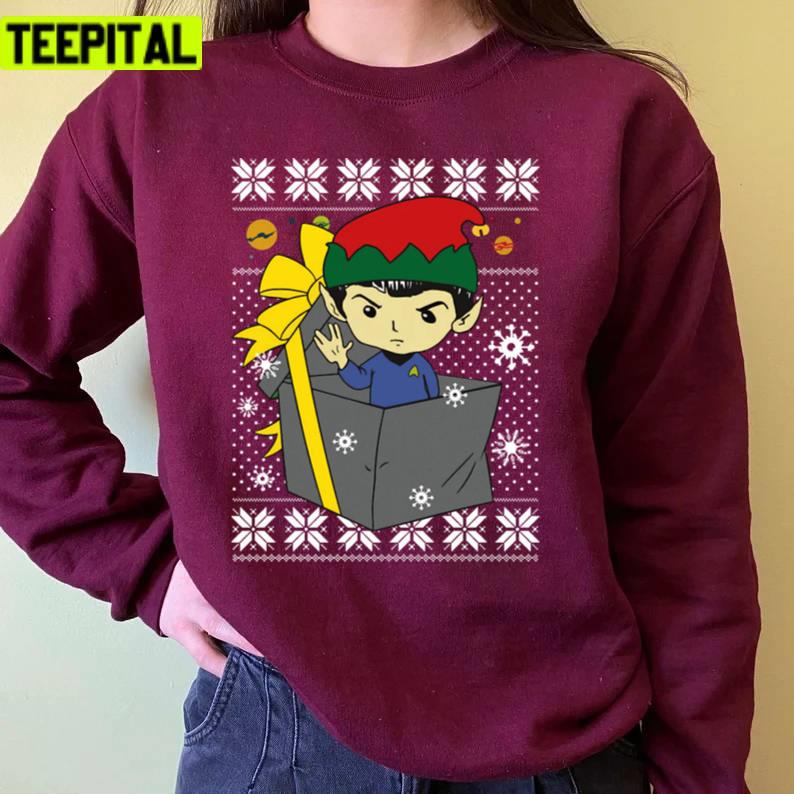 Spock Xmas Fair Isle Christmas Unisex Sweatshirt Spock Xmas Fair Isle Christmas Unisex Sweatshirt