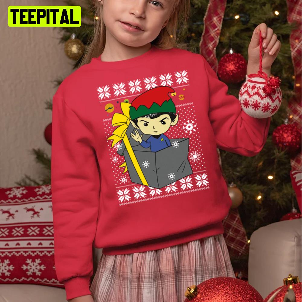 Spock Xmas Fair Isle Christmas Unisex Sweatshirt Spock Xmas Fair Isle Christmas Unisex Sweatshirt