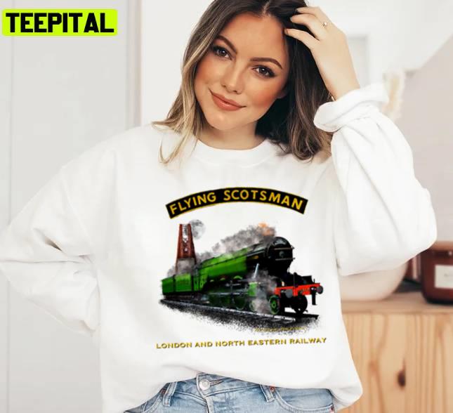 Steam Train The Flying Scotsman Crossing The Forth Motormaniac Holiday Sweatshirt Steam Train The Flying Scotsman Crossing The Forth Motormaniac Holiday Sweatshirt