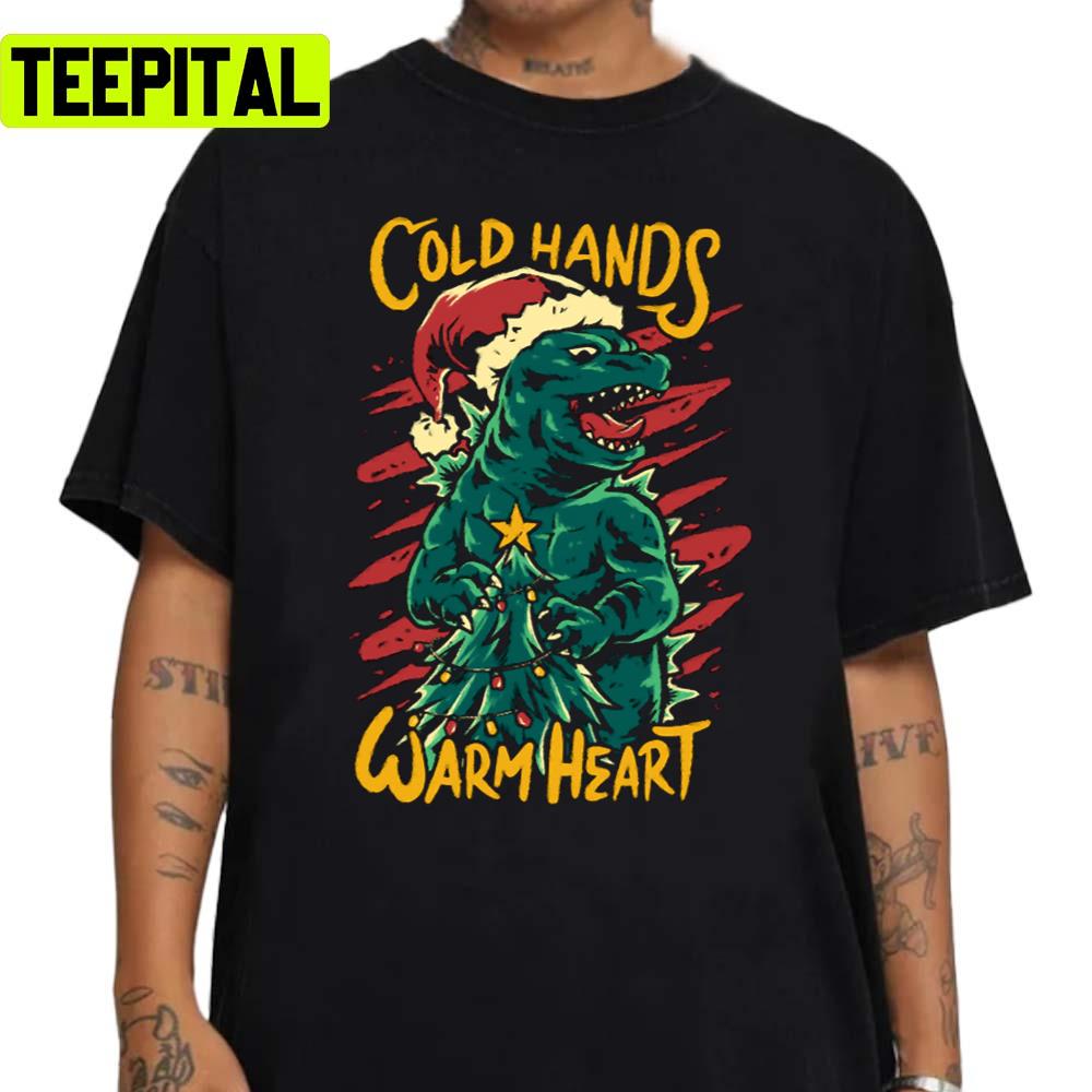 Warm Heart Christmas Gozilla Unisex Sweatshirt Warm Heart Christmas Gozilla Unisex Sweatshirt