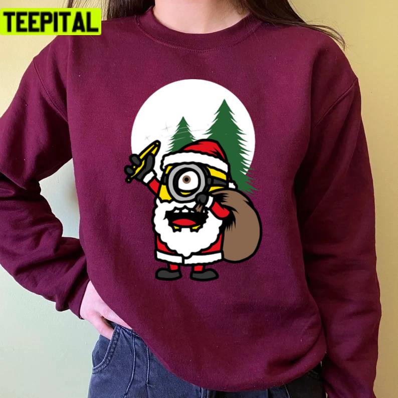 Xmas Santa Minions Holiday Sweatshirt Xmas Santa Minions Holiday Sweatshirt