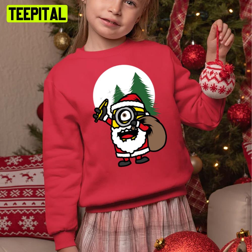 Xmas Santa Minions Holiday Sweatshirt Xmas Santa Minions Holiday Sweatshirt