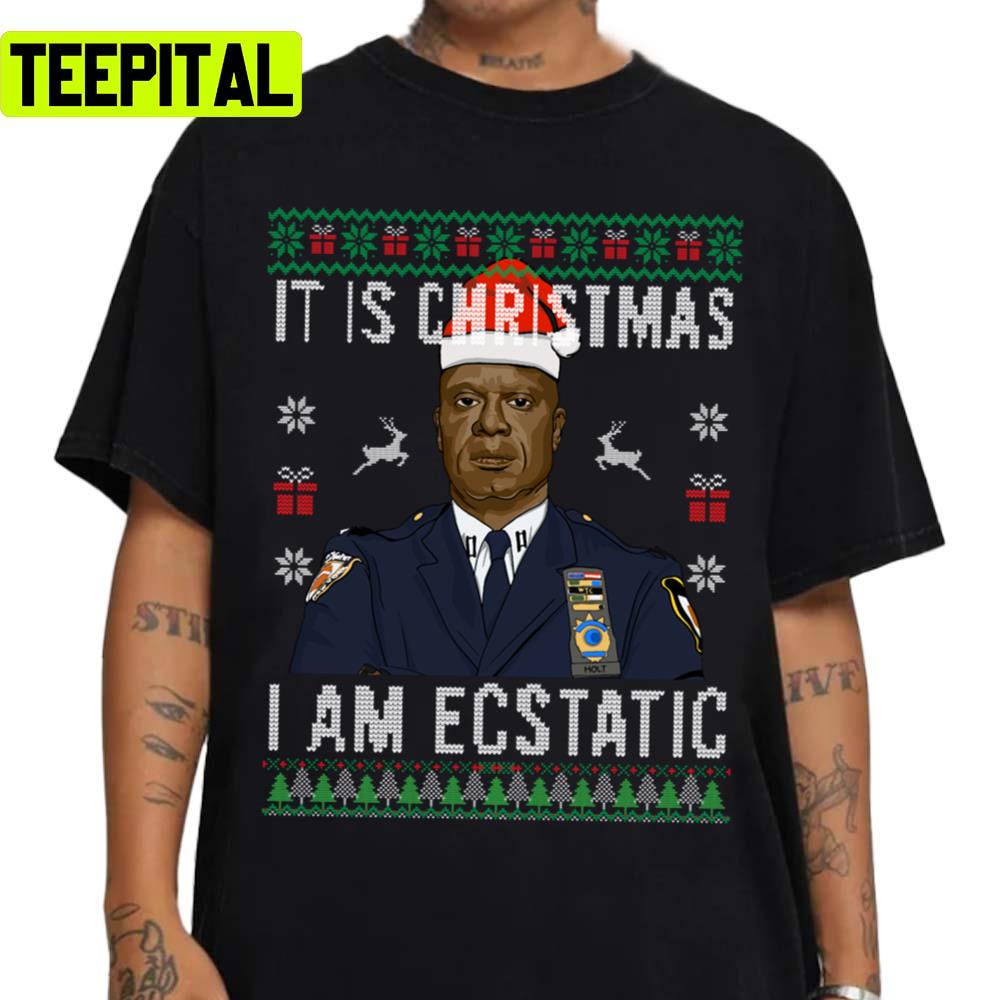 Brooklyn Nine Nine Captain Holt It Is Christmas Long Unisex T-Shirt Brooklyn Nine Nine Captain Holt It Is Christmas Long Unisex T-Shirt