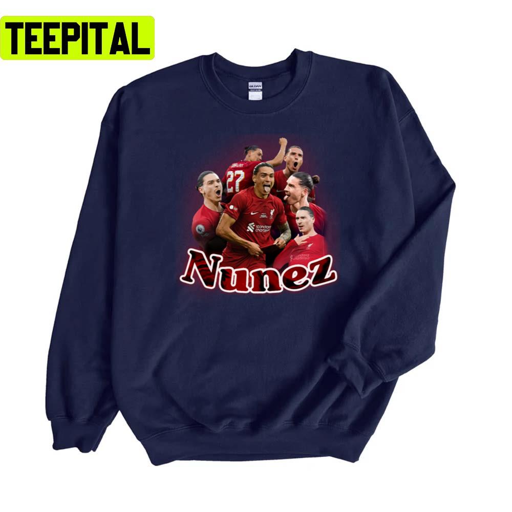 Darwin Nunez Vintage Print Long Unisex Sweatshirt Darwin Nunez Vintage Print Long Unisex Sweatshirt