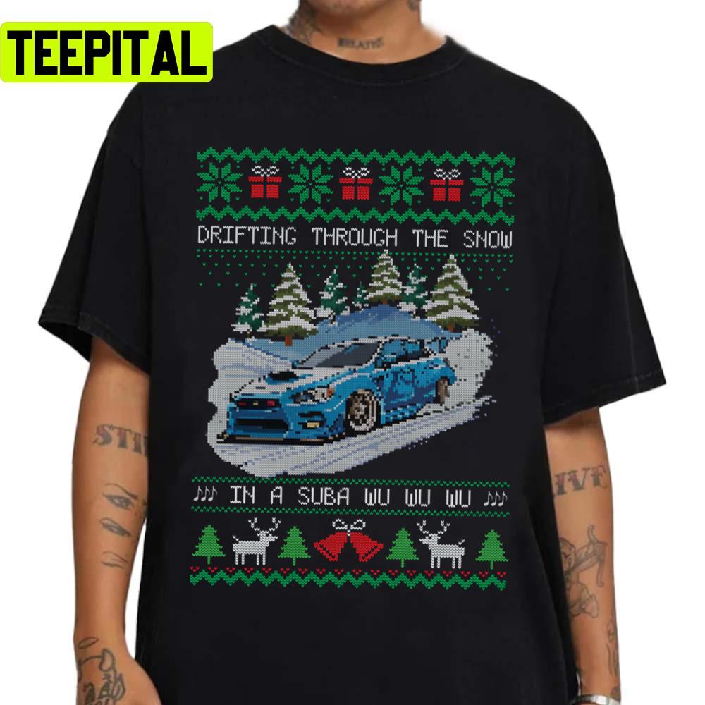 Drifting Through The Snow Rally Car Ugly Christmas Sweater Design Unisex Sweatshirt Drifting Through The Snow Rally Car Ugly Christmas Sweater Design Unisex Sweatshirt