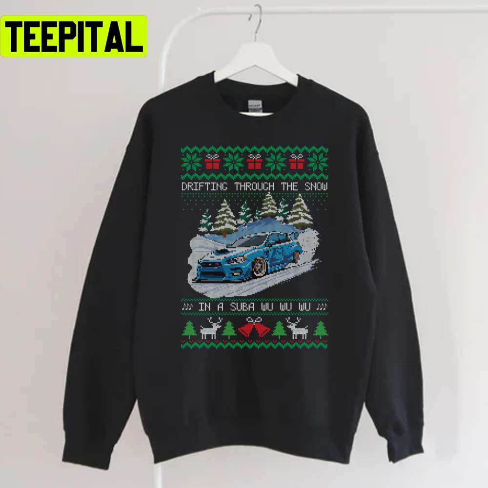 Drifting Through The Snow Rally Car Ugly Christmas Sweater Design Unisex Sweatshirt Drifting Through The Snow Rally Car Ugly Christmas Sweater Design Unisex Sweatshirt