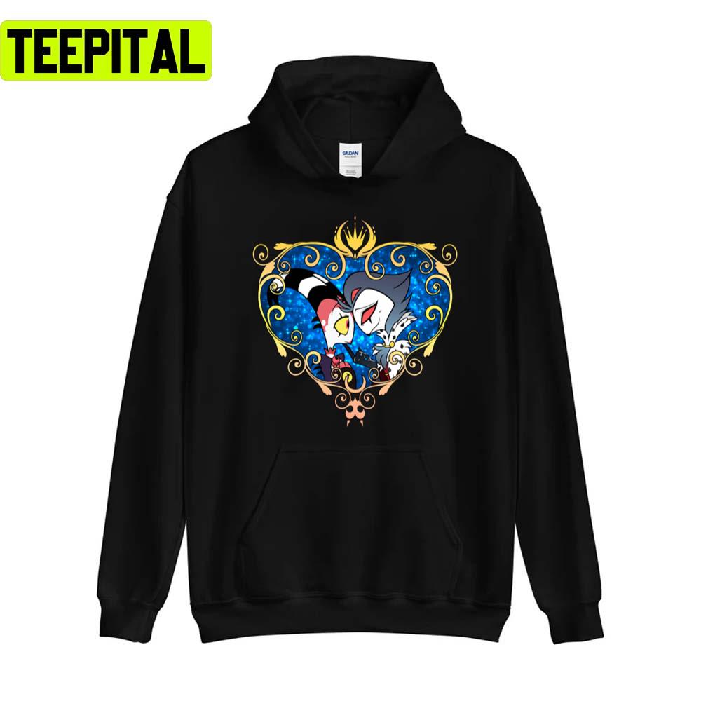Helluva Boss Stolas And Blitzo Heart Frame Unisex Sweatshirt Helluva Boss Stolas And Blitzo Heart Frame Unisex Sweatshirt