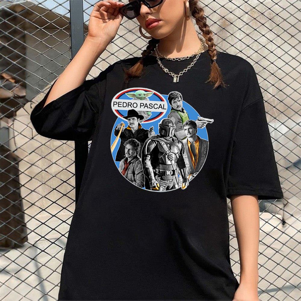 Pedro Pascal Characters Graphic Unisex T-Shirt Pedro Pascal Characters Graphic Unisex T-Shirt
