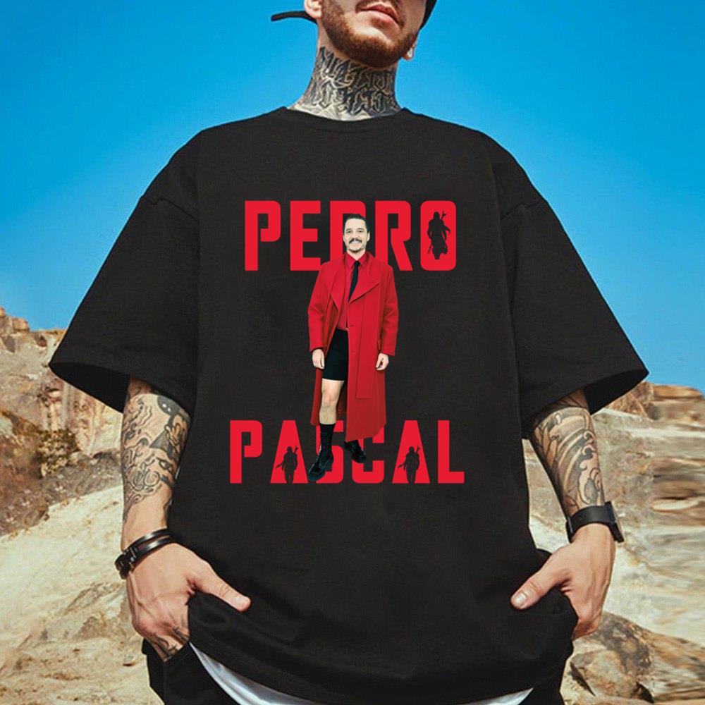Pedro Pascal In Iconic Red Met Gala Unisex T-Shirt Pedro Pascal In Iconic Red Met Gala Unisex T-Shirt