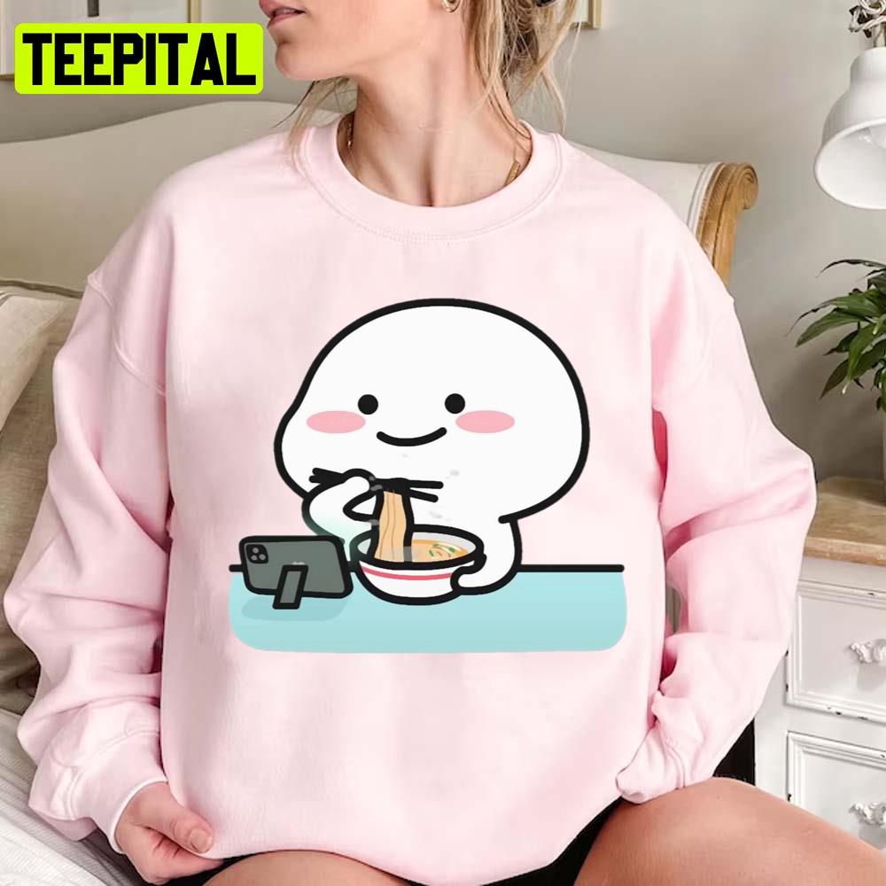 Quby Iconic Eating Noodles Unisex Sweatshirt Quby Iconic Eating Noodles Unisex Sweatshirt