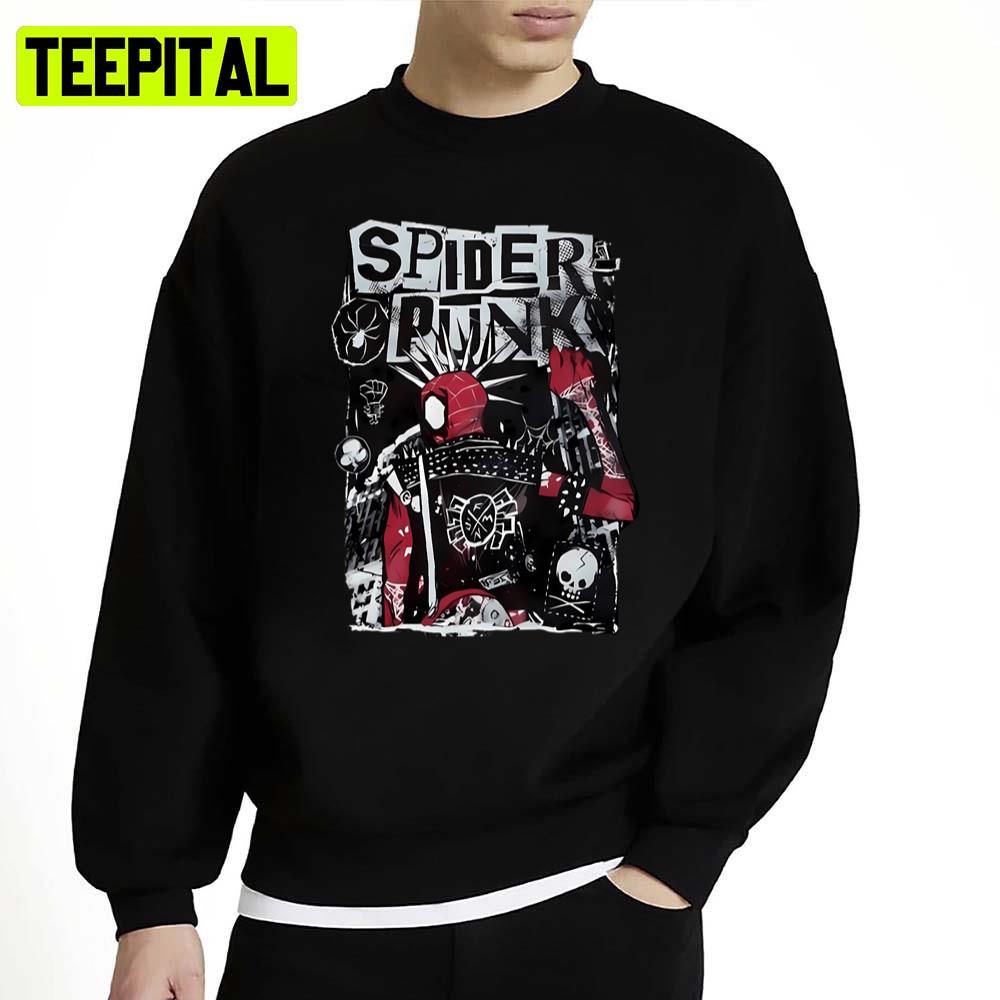 Retro Spider Punk Into Spiderverse Unisex Sweatshirt Retro Spider Punk Into Spiderverse Unisex Sweatshirt